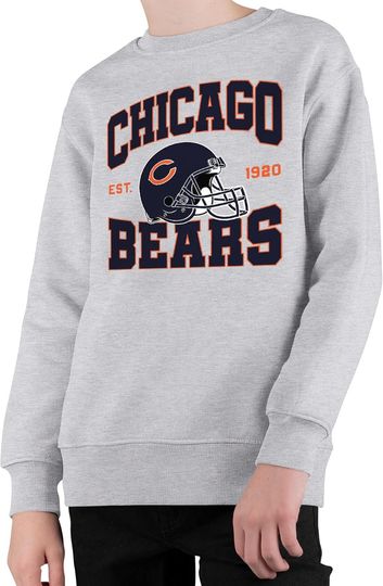 Discover Junk Food Clothing x football - Team Helmet - Kids Crewneck Sweatshirt for Boys and Girls - Officially Licensed football Apparel