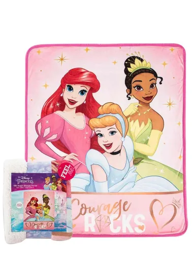 Discover Northwest Disney Princess Silk Touch Sherpa Throw Blanket, 40" x 50", Rocking