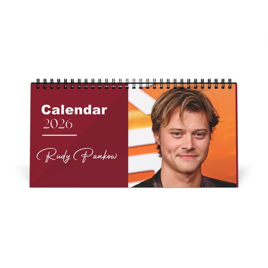 Discover Rudy Pankow 2026 Desk Calendar | Premium Spiral Bound Celebrity Photo Calendar | High-Quality Fan Gift & Desk Dcor