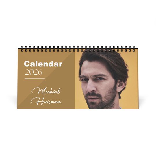 Discover Michiel Huisman 2026 Desk Calendar | Premium Spiral Bound Celebrity Photo Calendar | High-Quality Fan Gift & Desk Dcor