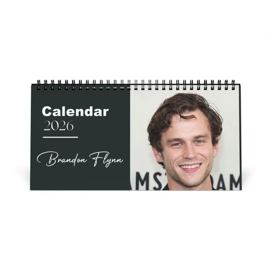 Discover Brandon Flynn 2026 Desk Calendar | Premium Spiral Bound Celebrity Photo Calendar | High-Quality Gift for Fans & Desk Dcor