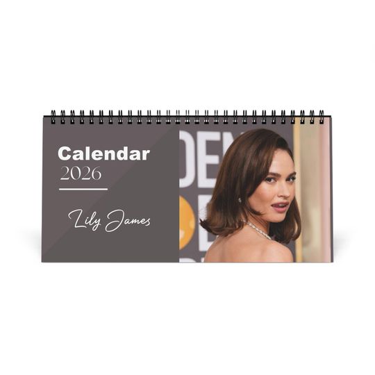 Discover CopLily James 2026 Desk Calendar | Premium Spiral Bound Celebrity Photo Calendar | High-Quality Fan Gift & Desk Dcor
