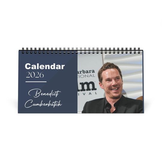 Discover Benedict Cumberbatch 2026 Desk Calendar | Premium Spiral-Bound Celebrity Photo Calendar | Elegant Collectible Gift for Fans & Desk Dcor
