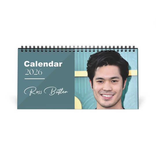 Discover Ross Butler 2026 Desk Calendar | Premium Spiral Bound Celebrity Photo Calendar | High-Quality Fan Gift & Desk Dcor