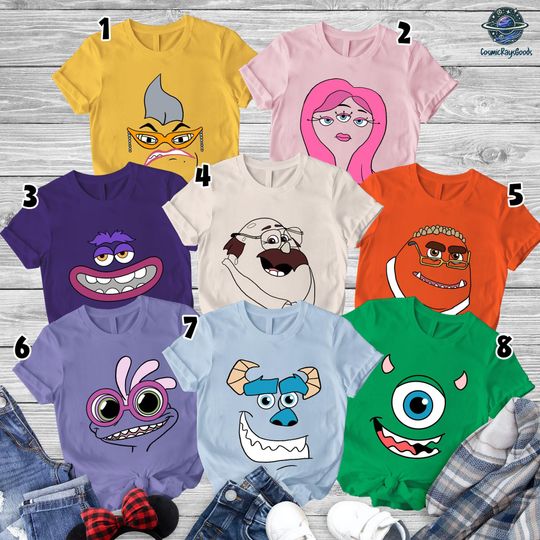 Monster Incs Halloween Costume Shirt, Group Monster University Matching Halloween Costume, Family Halloween Costumes,Group Monster Inc Party