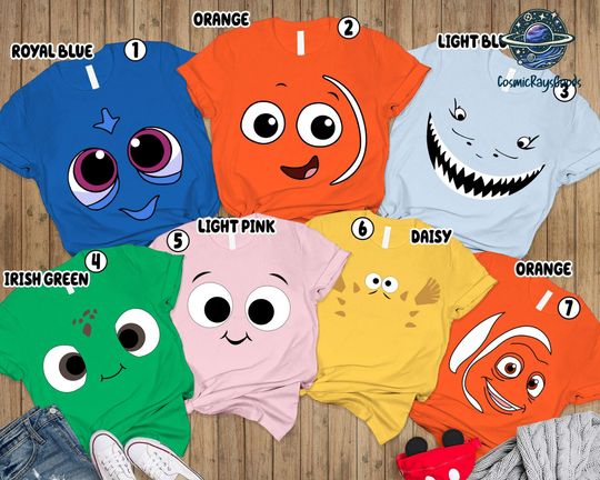 Finding Nemo Costume Halloween Matching Shirt, Finding Nemo Tee, Disneyland Family Matching Shirt, Halloween Party Group 2025 Tee