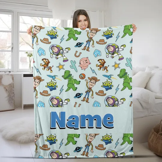 Discover Personalized Name Disney Toy Story Blanket, Toy Story Blanket, Woody, Jessie, Bu