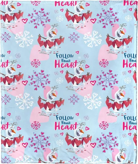 Discover Frozen Disney Follow Your Heart DisneyFriends Holiday Fleece Blanket