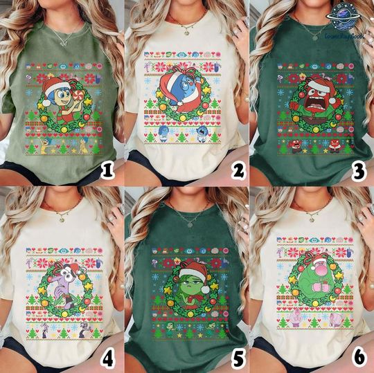 Inside Out 2 Christmas Matching Shirt, Inside Out Christmas Party, Inside Out Family Shirt, Christmas Group Shirt, Inside Out Emotions Shirt