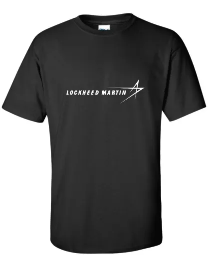 Lockheed Martin White Logo US Aviation Defense T-Shirt
