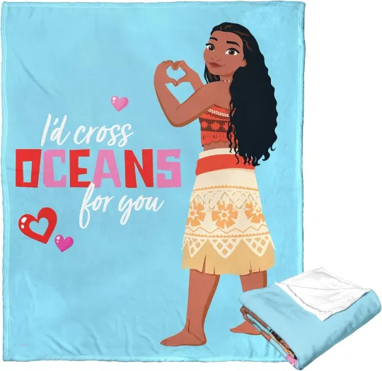Discover Disney Moana Princess Cross Oceans For You Cozy Fleece Blanket