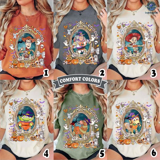 Discover Halloween Toy Story Characters Shirt, Halloween Group Shirts, Toy Story Spooky Season Tee, Halloween Party 2025, Halloween Family Matching