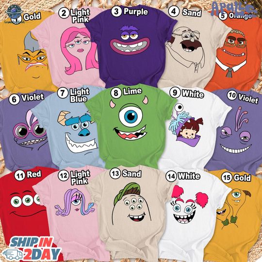 Monsters Inc Halloween Costume Shirt, Monsters University Shirt, Monsters Cosplay Shirt, Trick Or Treat, Halloween Family, Halloween Party