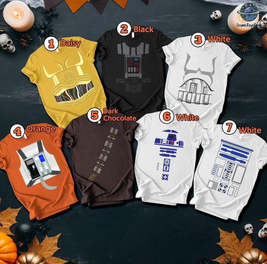 Discover Starwars Halloween Costume Shirt, StarWars Matching Family Costumes, Boba Fett Darth Vader Tee, Halloween Party Costume Idea