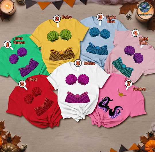 Discover Disneyland Little Mermaid Matching Shirt, Family Matching Shirt, Disneyland Mermaid Shirt, Little Mermaid Characters Shirt, Kids Toddler Tee
