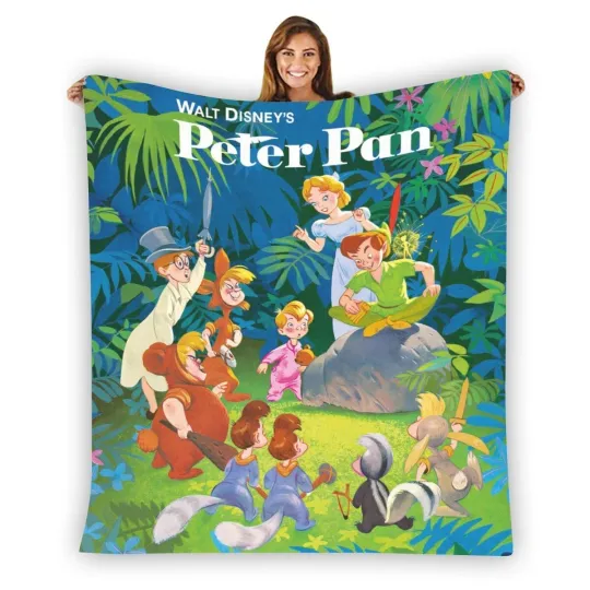 Discover Personalized Disney's Peter Pan And The Lost Boys Fleece Blanket