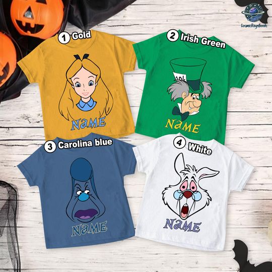 Alice in Wonderland Costume Halloween Shirt, Halloween Costume Shirt, Family Matching Shirt, Disneyland Halloween Shirt, Halloween Shirt