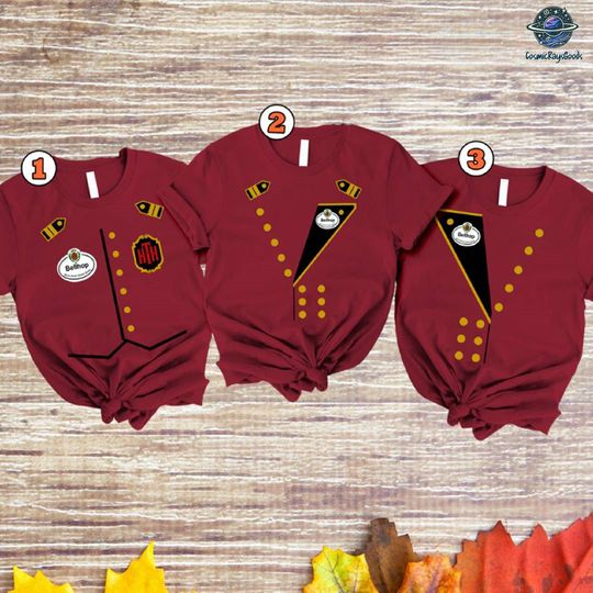 Discover Tower of Terror Halloween Costume Tees, Bellhop Costume Tee, Halloween Cosplay Party, Family Matching Shirts, Group Matching Costumes