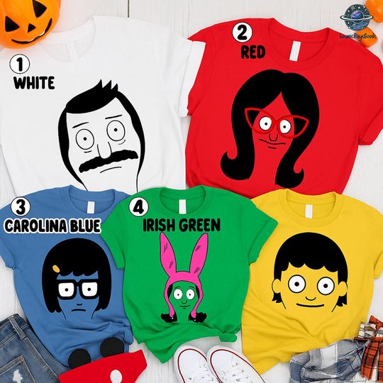 Discover Bob's Burger Family Costume Shirt, Bob Belcher Costume Shirt, Linda Belcher Tina Belcher, Matching Family Halloween Shirts, Family Costumes