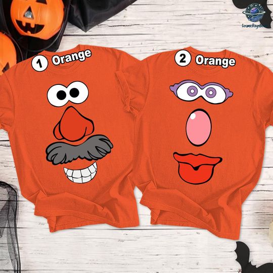 Discover Potato Head Matching Couple Halloween Costume T Shirt, Toy Story Patato Head T Shirt, Halloween Couple Costume, Couple Matching Shirts