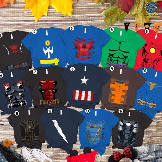 Superheroes Halloween Matching Shirt | Superhero Family Shirt | Superhero Group Shirt | Halloween Matching Sweatshirt | Captain America