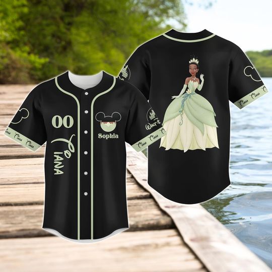 Discover Personalized Tiana Princess Baseball Jersey, The Princess And The Frog Shirt, Disney Princess Jersey Shirt, Disney Matching
