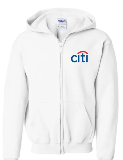 Discover Citi Bank Full Zip Hoodie Men's Retro Logo
