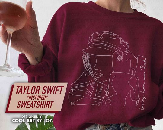 Discover Loving Him Was RED | Taylor Inspired Crewneck Sweatshirt, taylor version, All Too Well, 22, I Knew You Were Trouble