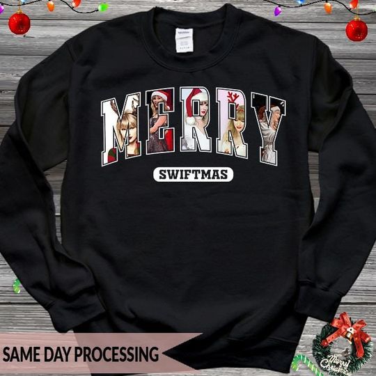Discover Merry Swiftmas Sweatshirt, Santa Christmas Jumper, Have A Merry Swift Ugly Christmas Jumper, Ugly Christmas Jumper, Xmas Vibes Jumper 5034