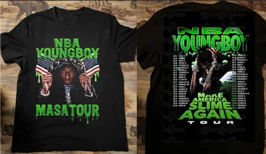 Discover NBA Youngboy Masa 2025 Tour Dates Two Sided T-Shirt AN57752