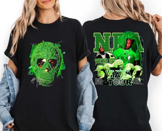 Discover NBA YoungBoy The Last Slimeto Tour 2025 T-Shirt Vintage Graphic Tee Concert