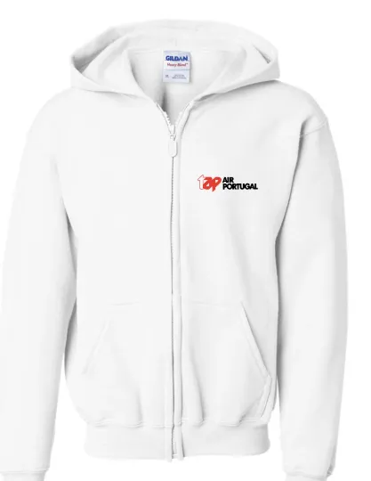 Tap Air Portugal Logo Zip Hoodie, Portuguese Airline Hooded
