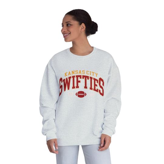 Discover Kansas City Cheifs inspired Taylorr Swifts graphic crewneck - swiftiee 1989 KS football | Unisex NuBlend Crewneck Sweatshirt