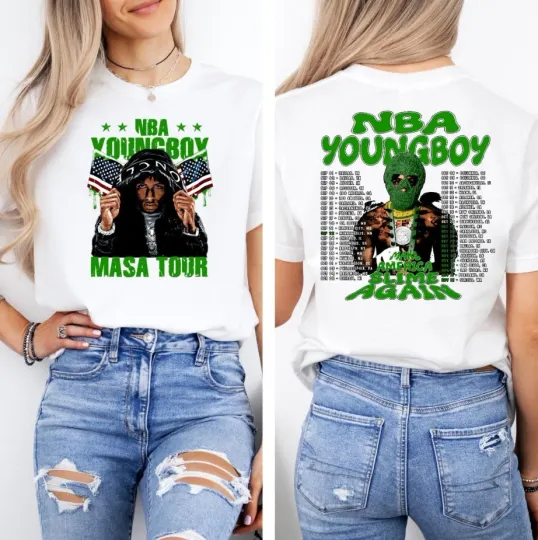 Discover Youngboy MASA Tour Nba Youngboy Vintage Shirt NBA YoungBoy Shirt