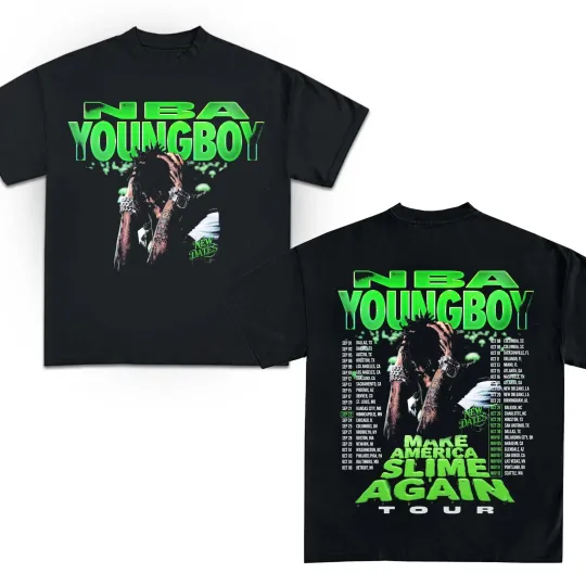 Discover Youngboy MASA TOUR Shirt, Retro Unisex Youngboy Rapper T-Shirt