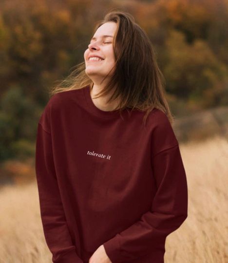 Discover Tolerate it Unisex Sweatshirt; Taylorr Swifts Evermore Album Sweatshirt