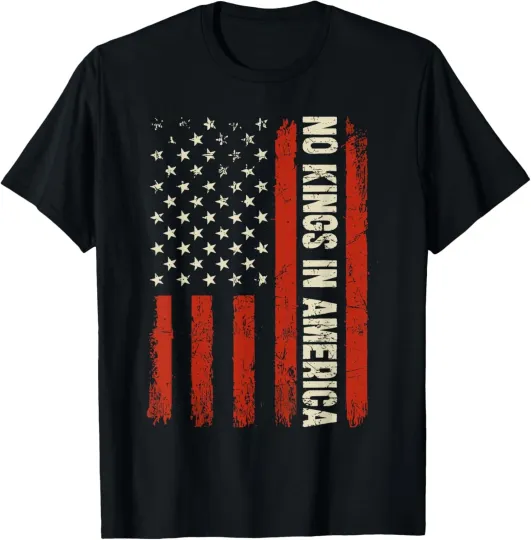 Discover No Kings In America US Flag Vintage T-Shirt