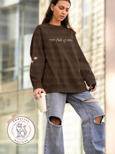 Discover Cowboy Like Me Crewneck, Eyes Full of Stars, Minimalist Sweatshirt, Subtle Taylor Merch, Swift Fan Gift, Cowboy Love Sweatshirt, Star Detail