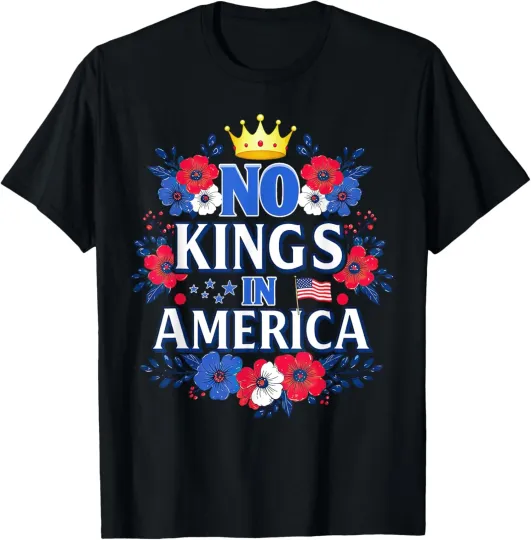 Discover No King In American Retro Floral 70s Design American Unisex T-Shirt