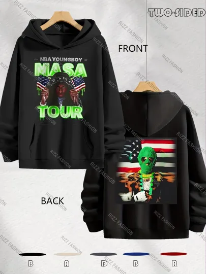 Discover Men's NBA YoungBoy Graphic Hoodie MASA Tour