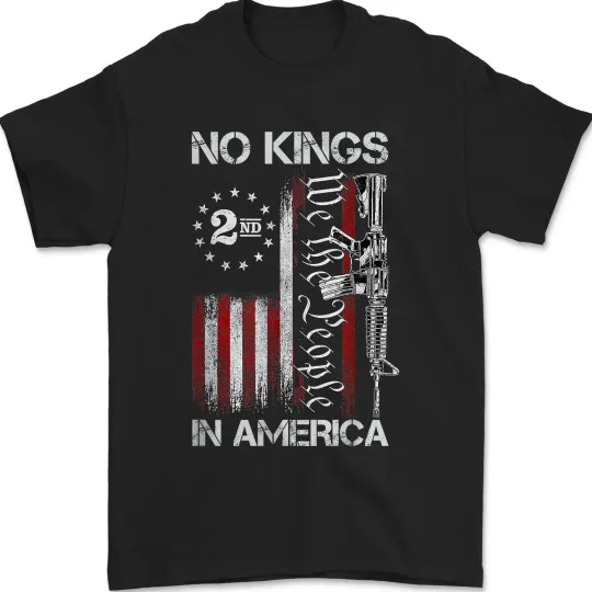 Discover No Kings in American Vintage USA Flag Patriotic No Kings Unisex T-Shirt