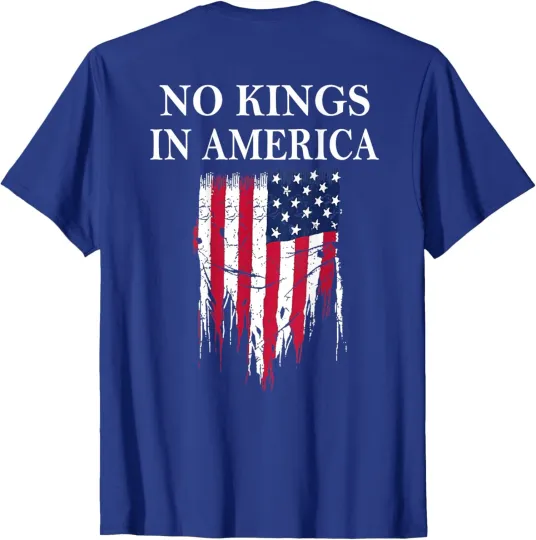 Discover No Kings In America Usa Flag Vintage Support Help Unisex T-Shirt
