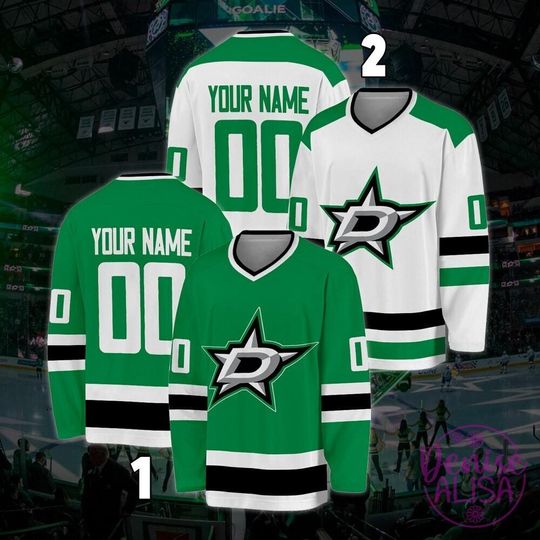 Personalized Dallas Stars Hockey Jersey, Jersey For Men With Your Team Name, Fan Hockey Jersey