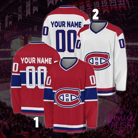Discover Personalized Montreal Canadiens Hockey Jersey, Jersey For Men With Your Team Name, Fan Hockey Jersey