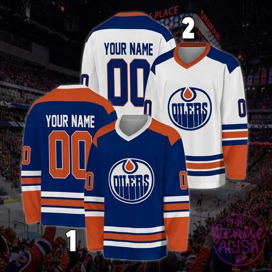 Discover Personalized Edmonton Oilers Hockey Jersey, Jersey For Men With Your Team Name, Fan Hockey Jersey