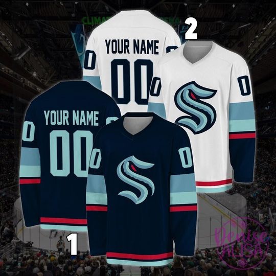 Discover Personalized Seattle Kraken Hockey Jersey, Jersey For Men With Your Team Name, Fan Hockey Jersey