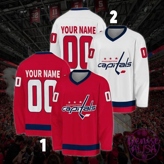 Discover Personalized Washington Capitals Hockey Jersey, Jersey For Men With Your Team Name, Fan Hockey Jersey