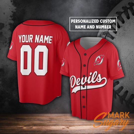 New Jersey Hockey Baseball Jersey, Devils Ice Hockey Jersey Shirt, New Jersey Hockey Fan Game Day, Hockey Classic Jersey