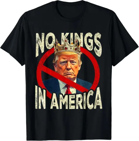 Discover No Kings In America With The American Flag Trump Funny Unisex T-Shirt
