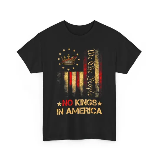 Discover No Kings in America We The People Shirt, No Kings USA Flag Patriotic Shirt